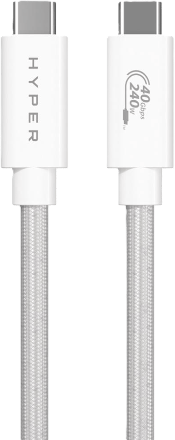 Hyper USB4 USB-C till USB-C 1.2m Vit