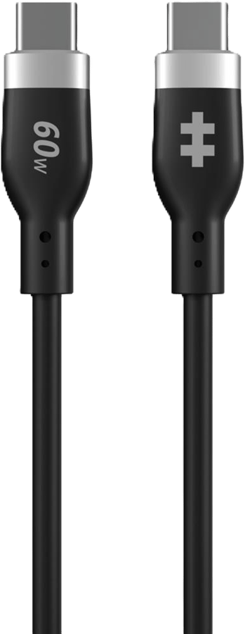 HyperJuice 60W Silicone USB-C to USB-C 1.5m Svart