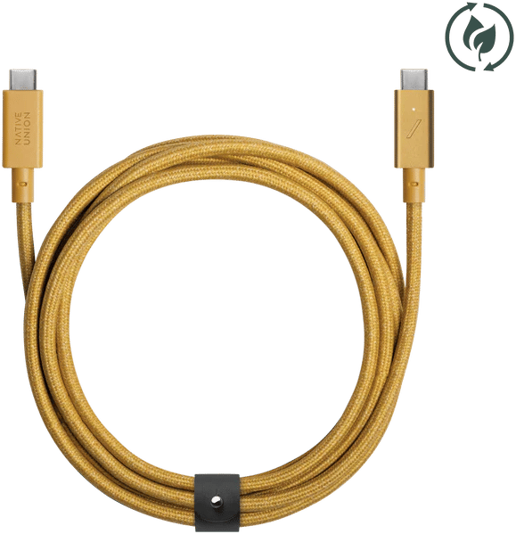 Native Union Belt Cable USB- C till C. Kraft 2.4M 240W