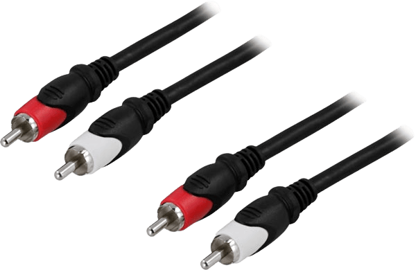 DELTACO Audiokabel 2xRCA ha-ha 15m