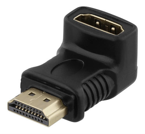 DELTACO Adapter Vinklad HDMI ha till HDMI ho Svart