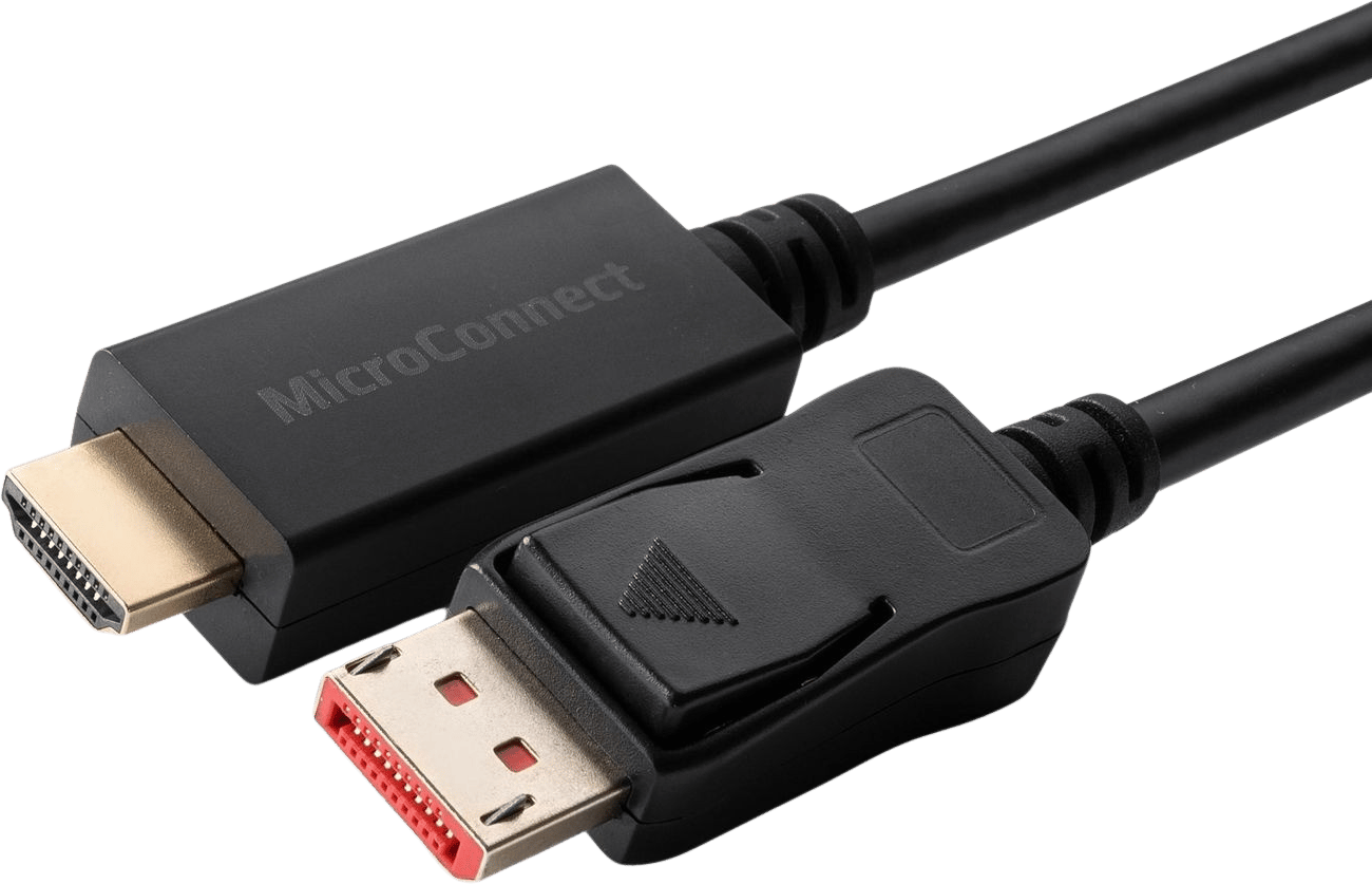 MicroConnect 4K DisplayPort 1.4 - HDMI 2.0 0.5m Svart