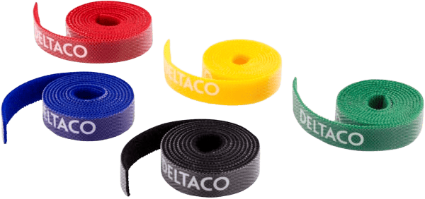 DELTACO Kardborrband 5-P Multifärg
