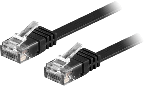 DELTACO TP-kabel Cat6 Tunn U/UTP Svart 10 m