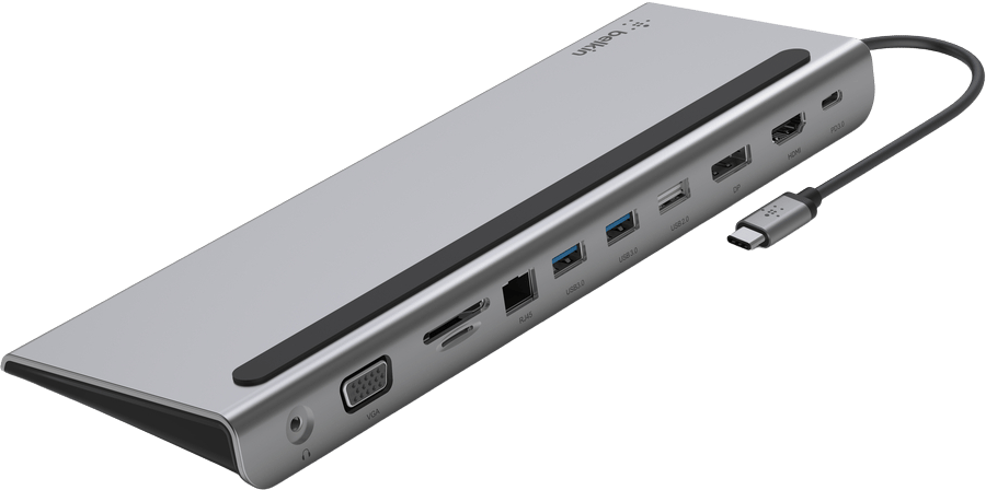Belkin USB-C Dockningsstation 100 W PD 11 portar Grå
