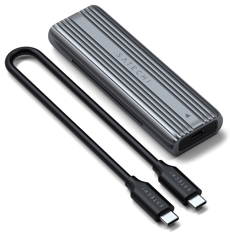 Satechi extern diskkabinett för M.2 NVMe SSDs eller M.2 SATA SSDs
