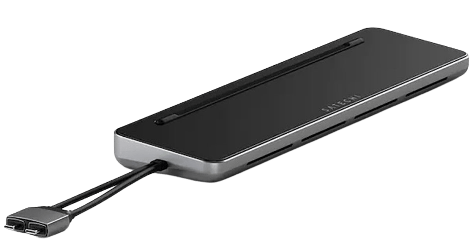 Satechi USB-C Dubbel Dockningsstation Rymdgrå