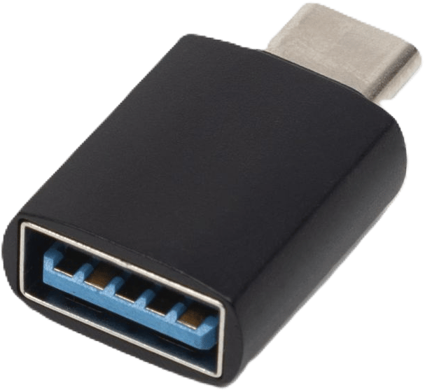 MicroConnect Adapter USB-C till USB-A Svart