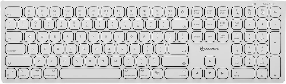 ALOGIC Echelon Trådlöst Tangentbord för Mac- Vit