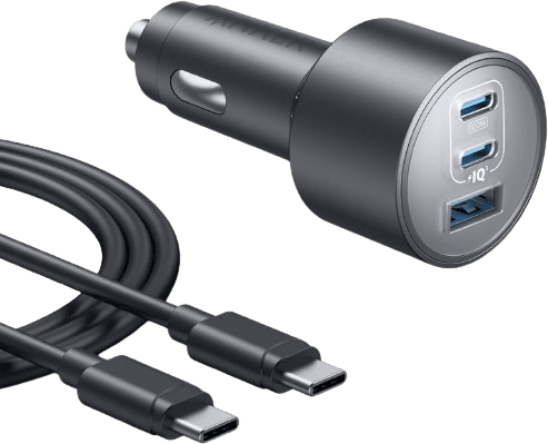 Anker Billaddare 167W 3 portar ink USB-C kabel