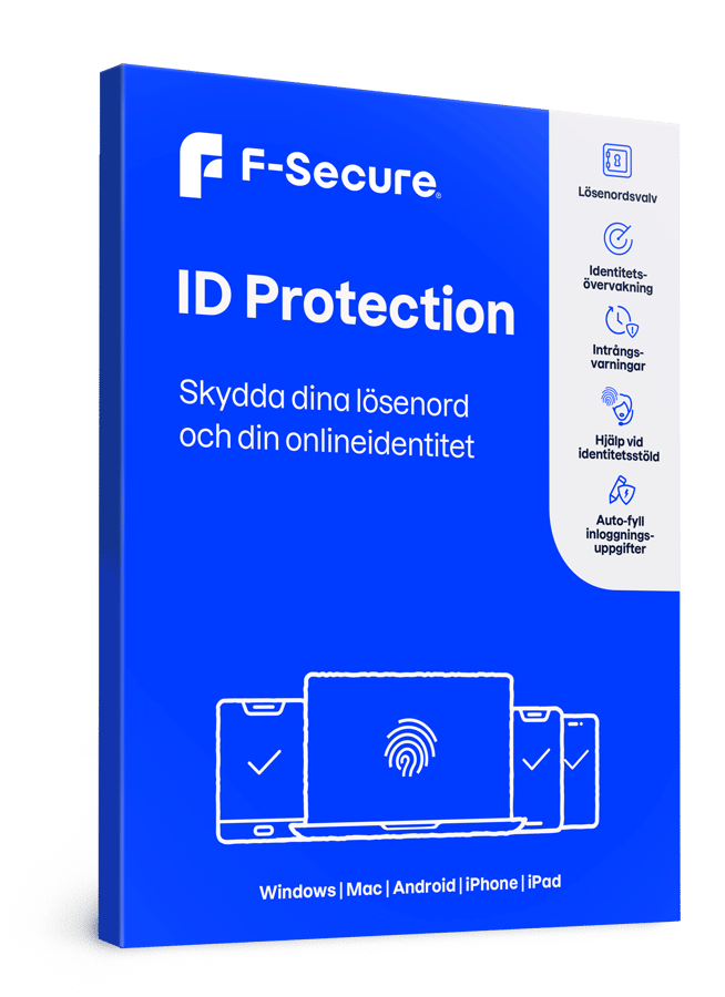 F-Secure Id Protection 1 år, 5 enheter (vid köp av dator)