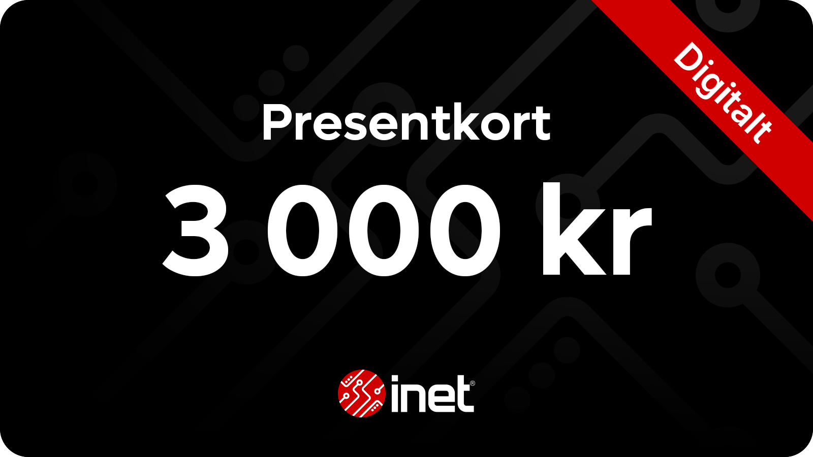Inet Presentkort Digitalt 3000 kr