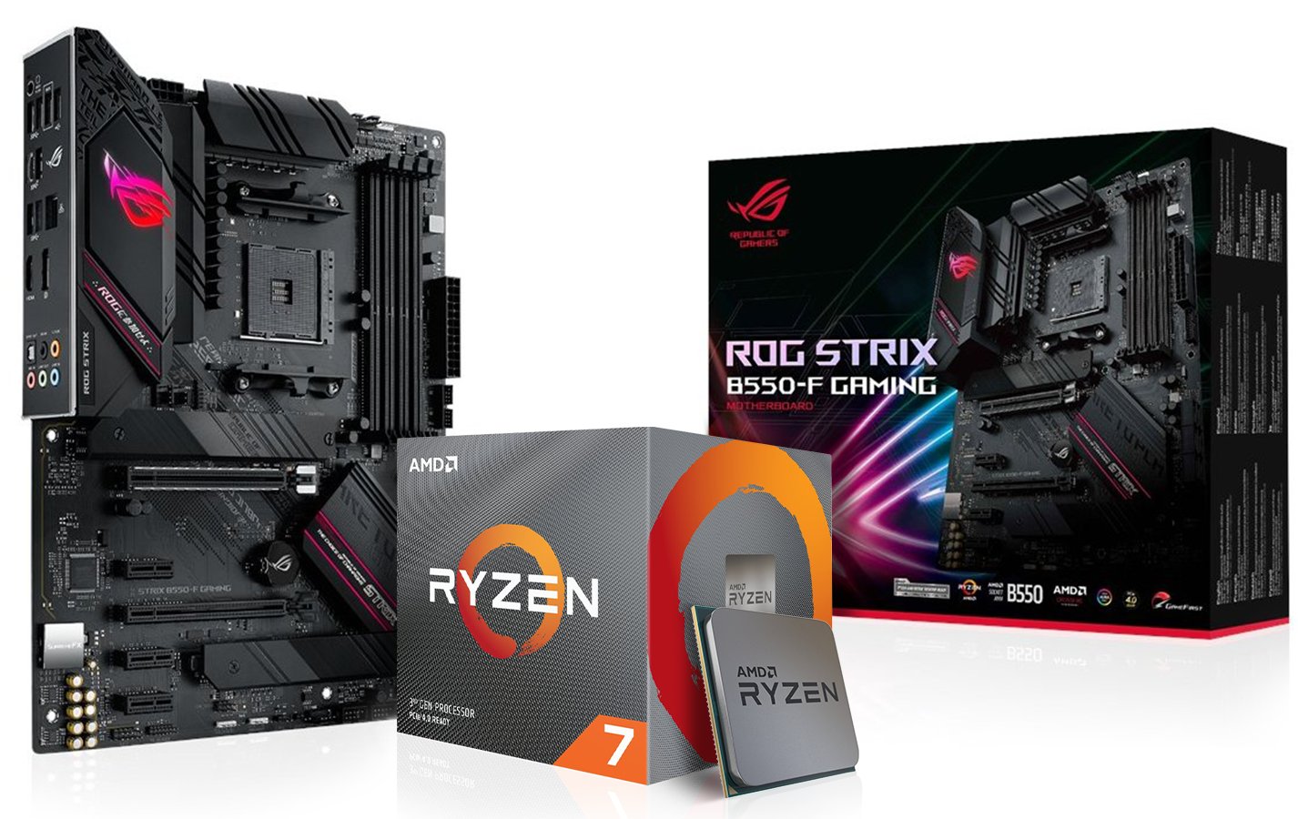 Uppgraderingspaket - AMD Ryzen 7 3700X - ASUS ROG Strix B550-F
