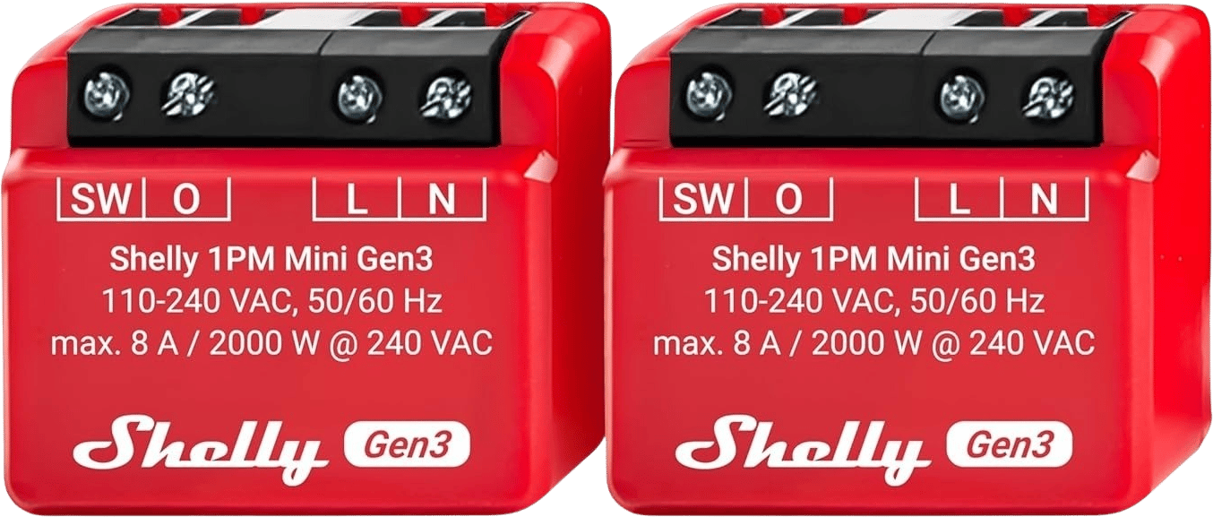 Shelly 1PM Mini Gen 3 2-pack