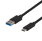 DELTACO USB 3.1-kabel A-C Svart 1m Tyg