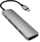 Satechi USB-C Dockningsstation Slim 6 portar 60 W Rymdgrå