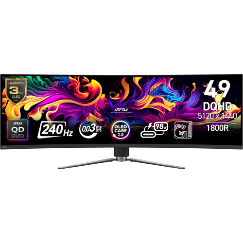 MSI 49" MPG 491CQPX OLED DQHD (1800R) 240 Hz USB-C