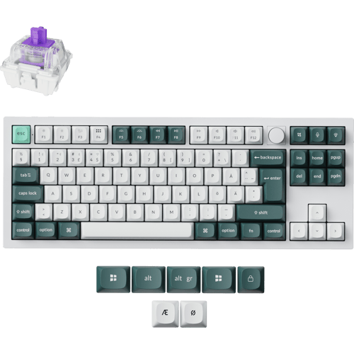 Keychron Q3 HE 80% Knob Wireless Gateron 2.0 Magnetic Shell White