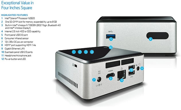 Intel NUC Celeron N2820