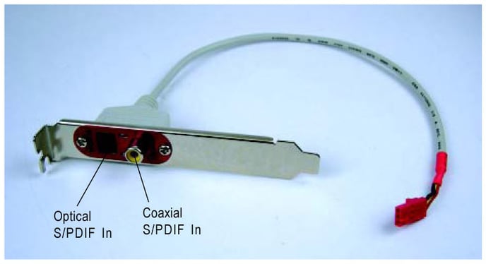 Gigabyte 12CR1-1SPDIN-01R SPDIF in, 3 pin