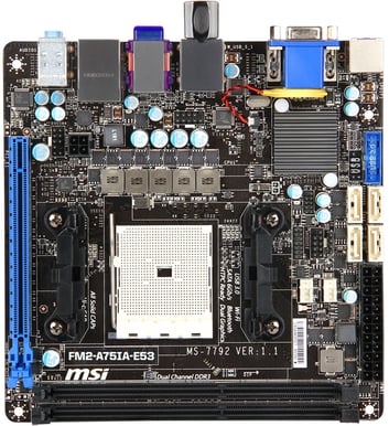 MSI FM2-A75IA-E53 mITX