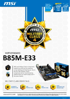 MSI B85M-E33 mATX