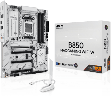 ASUS B850 Max Gaming WIFI White