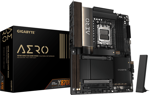 Gigabyte X870E Aero X3D Dark Wood