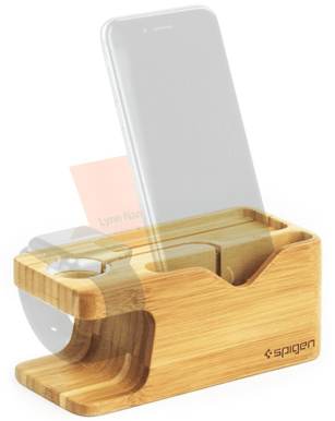 Spigen S370 Apple Watch+iPhone Wood Stand