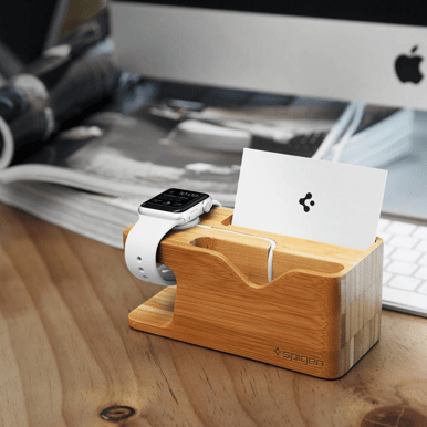 Spigen S370 Apple Watch+iPhone Wood Stand