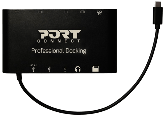 PORT Designs USB-C Dockningsstation 60W PD 9 portar Svart