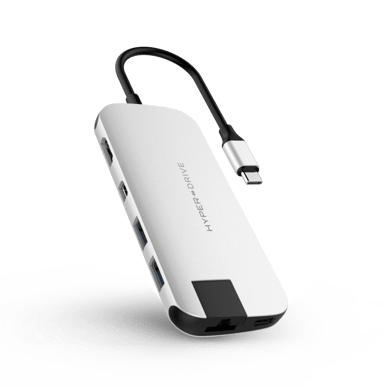 Hyperdrive USB-C Dockningsstation Slim 49W 8 portar Silver