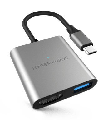 Hyperdrive USB-C Dockningsstation 3 portar Rymdgrå