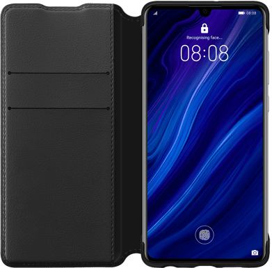 Huawei P30 PU Wallet Black