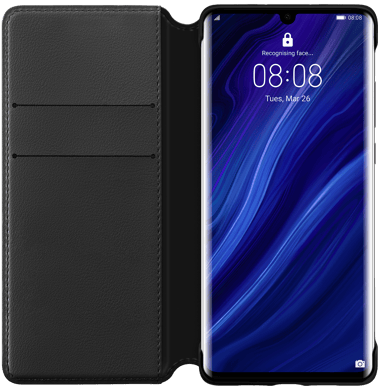 Huawei P30 Pro PU Wallet Svart