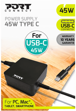 PORT Designs USB-C Notebookladdare Universal 45W
