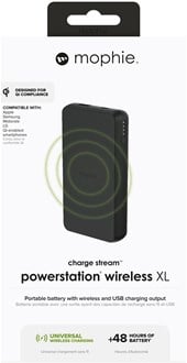 Mophie Powerstation Qi Powerbank USB-C 10 000 mAh Svart
