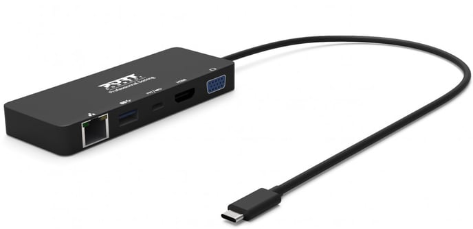 PORT Designs USB-C Dockningsstation 5 portar 85W PD Svart