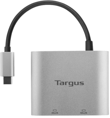 Targus USB-C Dockningsstation 2 portar Silver