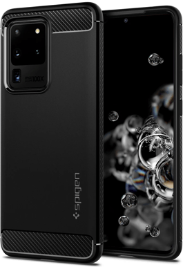 Spigen Rugged Armor Galaxy S20 Ultra Svart