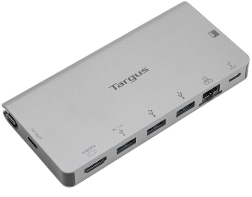 Targus USB-C Dockningsstation PD 100W 8 portar Silver
