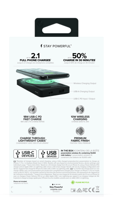 Mophie Qi Powerstation XL USB-C 10 000 mAh Svart