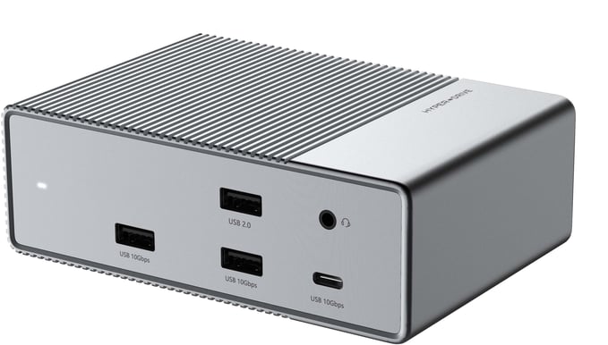 Hyperdrive USB-C Dockningsstation Gen2 100 W 16 portar Silver