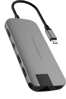 Hyper HyperDrive Slim 8-in-1 USB-C Hub Rymdgrå