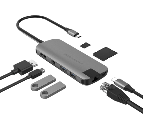 Hyper HyperDrive Slim 8-in-1 USB-C Hub Rymdgrå