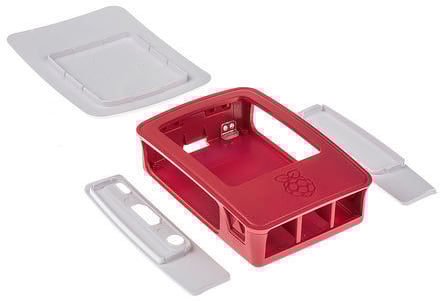 Chassi till Raspberry PI, Modell B+/Pi 2 -Vit/Röd
