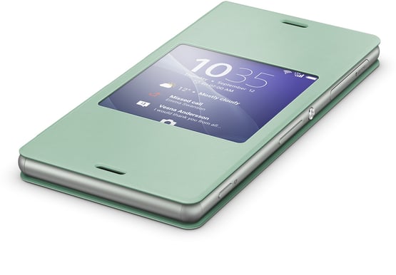 Sony Xperia Z3 Style Cover Silver Green