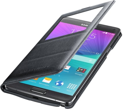 Samsung Galaxy Note 4 S View Cover Träkol