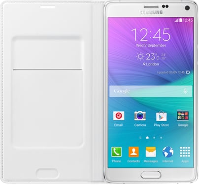 Samsung Galaxy Note 4 Flip Wallet Vit