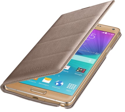 Samsung Galaxy Note 4 Flip Wallet Guld